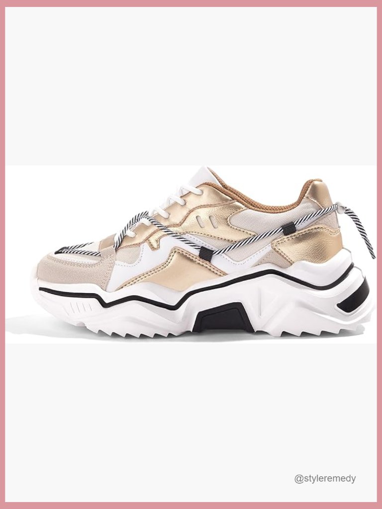 Platform Colorful Fashion Sneakers Retro Colorblock Chunky Dad Walking Shoes